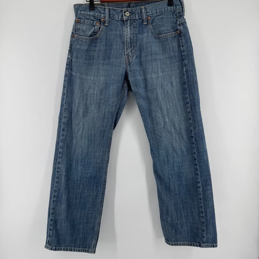 Levi's 569 Loose Straight Jeans Mens 32x32 Blue Mid Wash Denim Pants